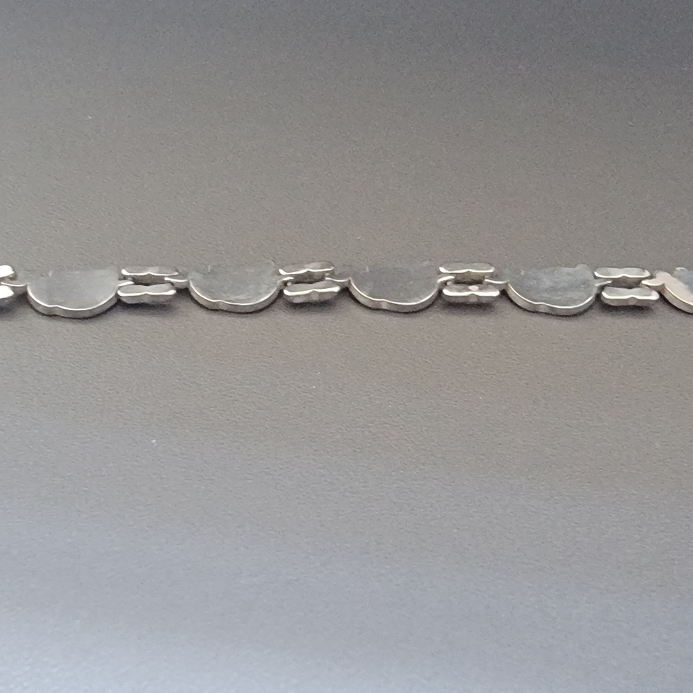 Solid Sterling Silver Elephant Link Bracelet Symb… - image 5